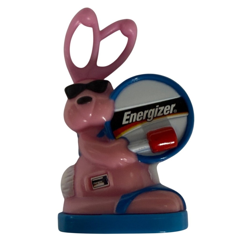 Vintage Energizer Bunny Promotional Figure Pink Mascot Drummer Collectible Toy